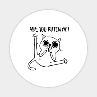 Are you kitten me! cute cat tshirt Magnet